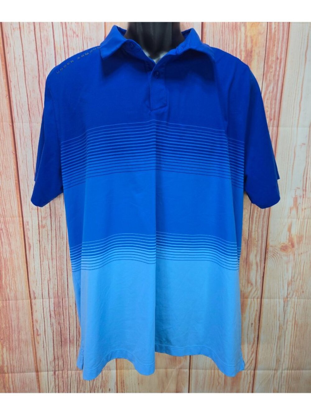 Under Armour HeatGear Blue Gradient Polo Size XL